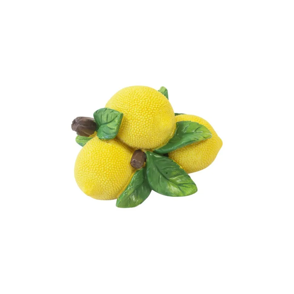 3 CITRONS ARTIFICIELS RÉSINE 5X8X5.8CM JAUNE