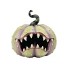 CITROUILLE CARNIVORE DÉCORATIVE RÉSINE LED 28CM