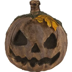 CITROUILLE DÉCORATIVE TOILE DE JUTE 25X21CM MARRON
