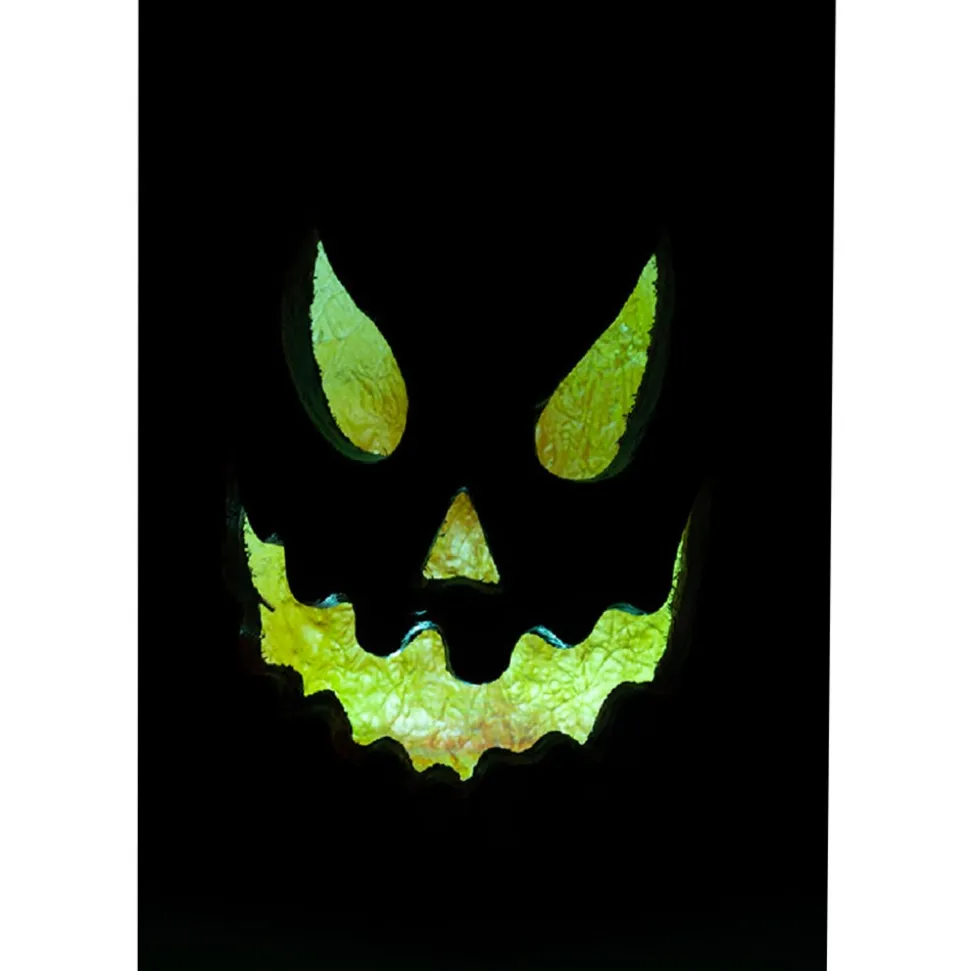 CITROUILLE LUMINEUSE RÉSINE DÉCORATIF 40CM ORANGE