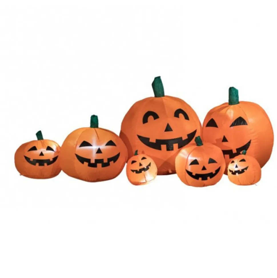 CITROUILLES GONFLABLES LUMINEUSES 210CM ORANGE