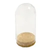 CLOCHE EN VERRE AVEC SUPPORT EN LIÈGE 16X7.5CM