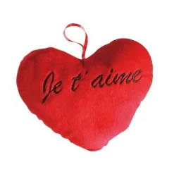 COEUR PELUCHE JE T'AIME 10CM ROUGE