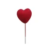 COEUR SUR TIGE 4CM ROUGE
