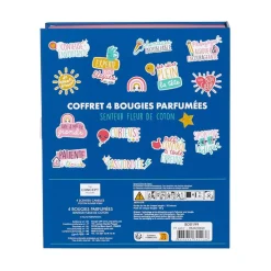 COFFRET 4 BOUGIES PARFUMÉES FLEUR COTON MAÎTRESSE