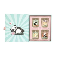 COFFRET 4 BOUGIES PARFUMÉES KAWAII 16X19X5.7CM