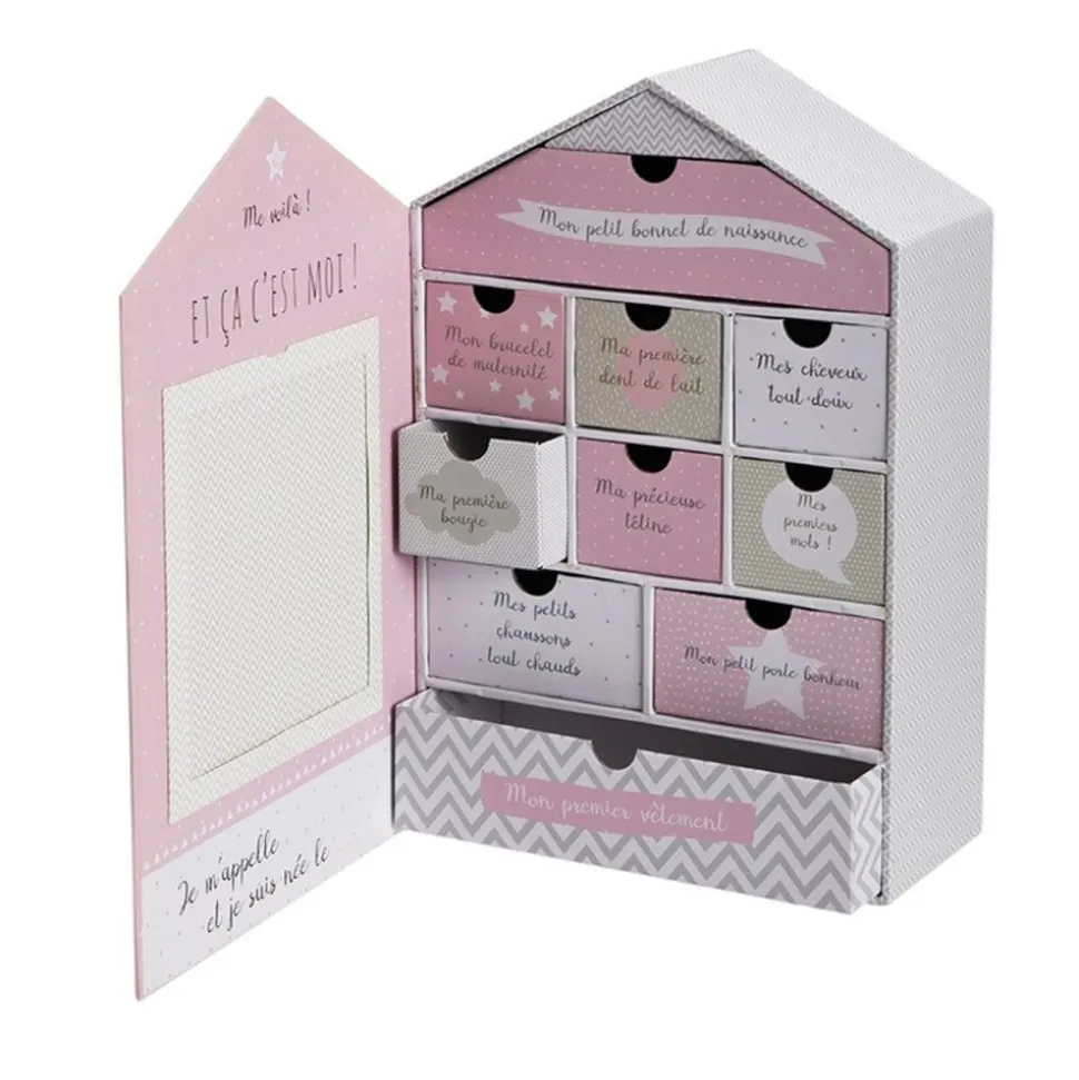COFFRET DE NAISSANCE MAISON CARTON 20.8X9.4X30.5CM