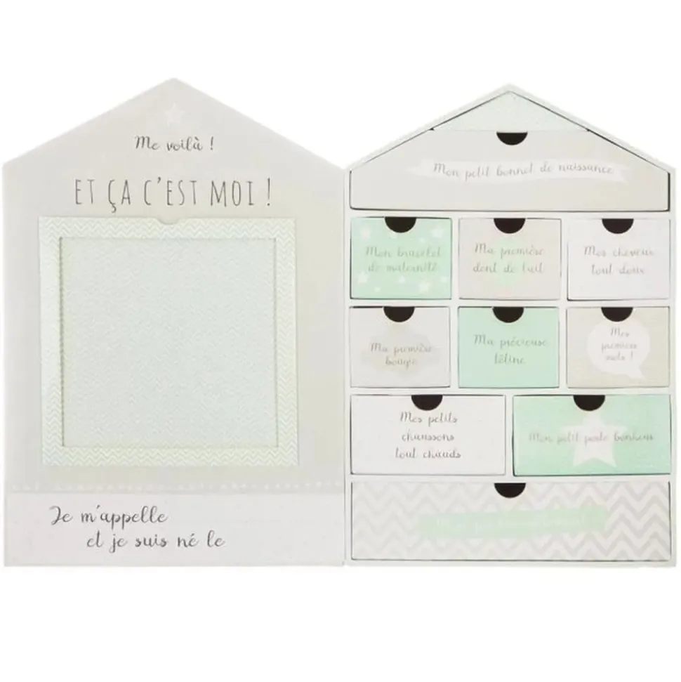 COFFRET DE NAISSANCE MAISON CARTON 20.8X9.4X30.5CM