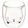 COFFRET DUO MUG VERRE ANIMAUX 25CL TRANSPARENT