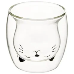COFFRET DUO MUG VERRE ANIMAUX 25CL TRANSPARENT