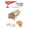 COFFRET JEU VINTAGE 54 CARTES 28 DOMINOS BOIS