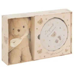 COFFRET NAISSANCE EMPREINTE PELUCHE OURS BEIGE