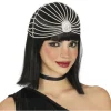 COIFFE CHARLESTON ANNÉE 20 STRASS ARGENT FEMME