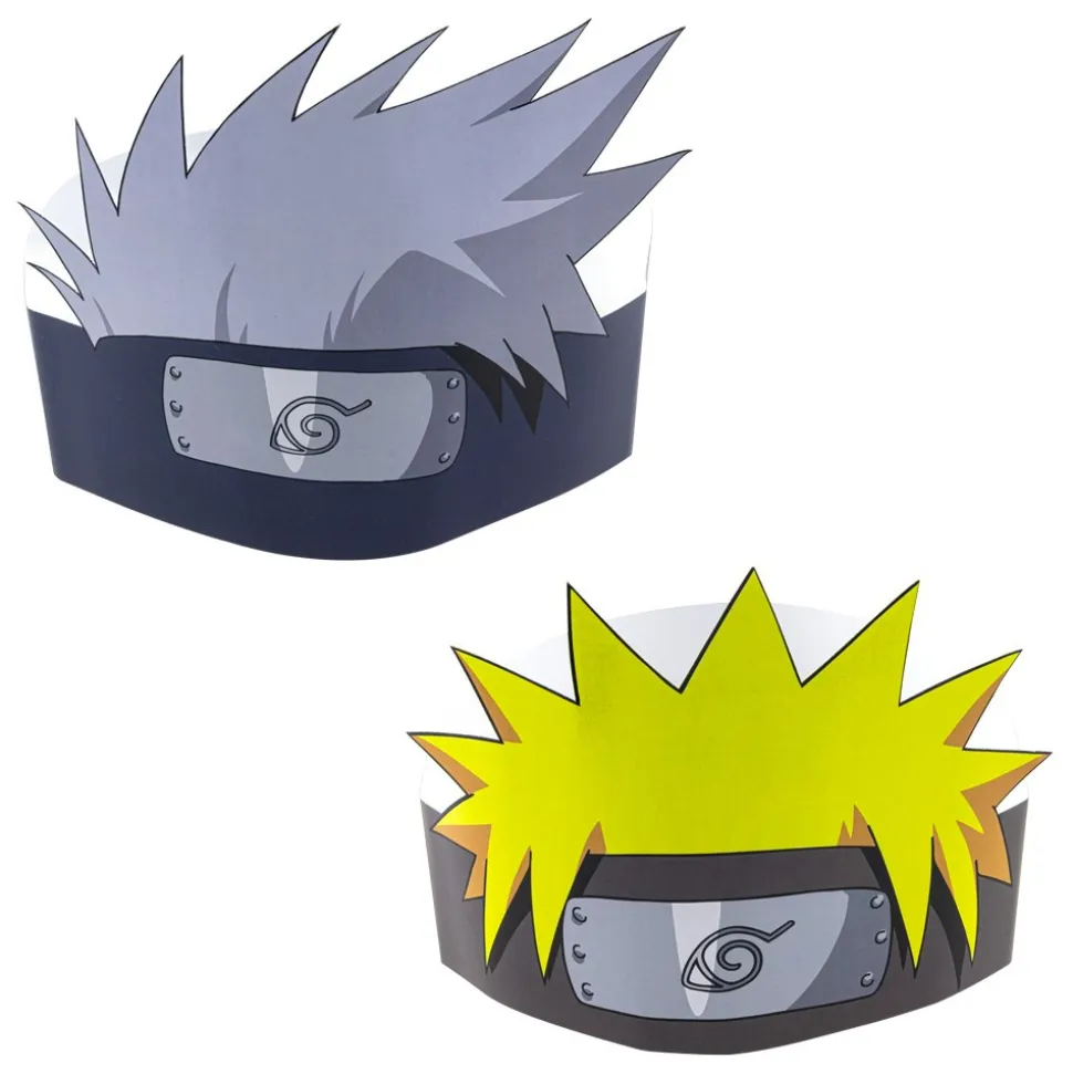 8 COIFFES CARTON NARUTO KAKASHI SHIPPUDEN ENFANT