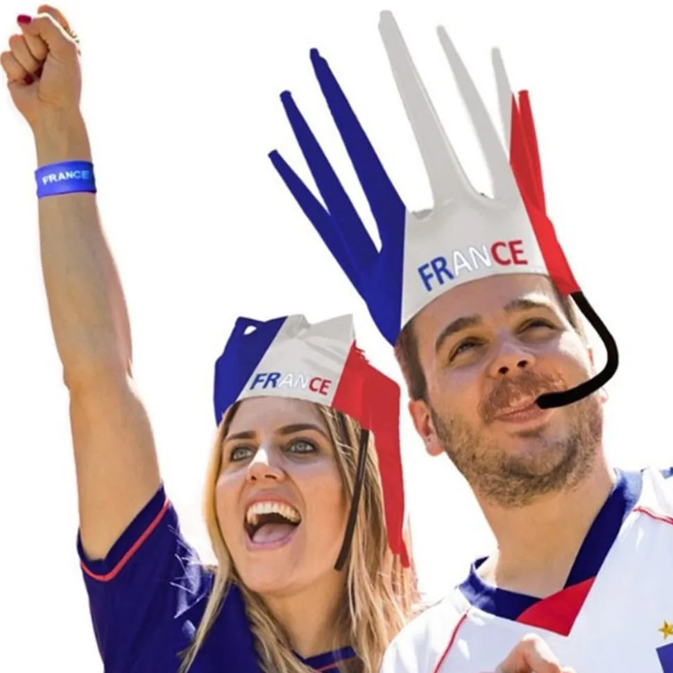 COIFFE SIFFLANTE TRICOLORE FRANCE SUPPORTER ADULTE