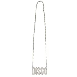 COLLIER MÉTAL PENDENTIF DISCO ARGENTÉ