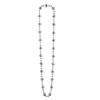 COLLIER PERLES BOULES FACETTES DISCO ARGENT ADULTE
