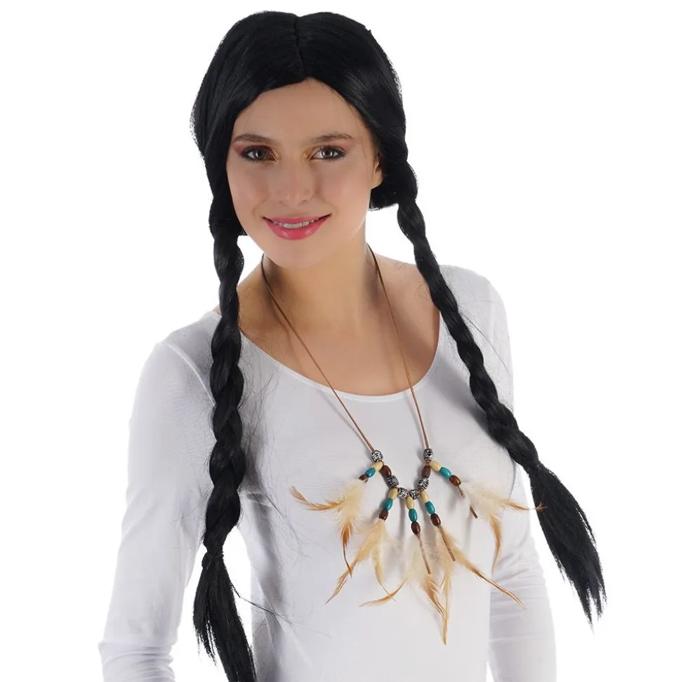 COLLIER PLUMES PERLES INDIEN ADULTE
