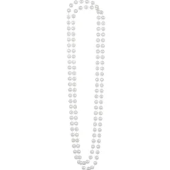 2 COLLIERS PERLES BLANC ADULTE