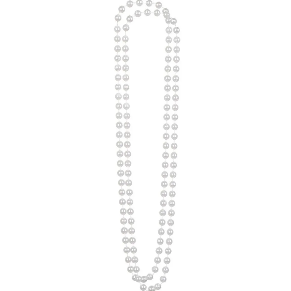 2 COLLIERS PERLES BLANC ADULTE