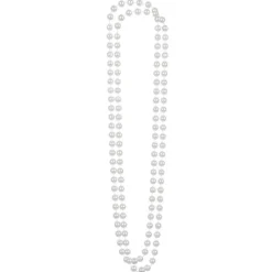 2 COLLIERS PERLES BLANC ADULTE