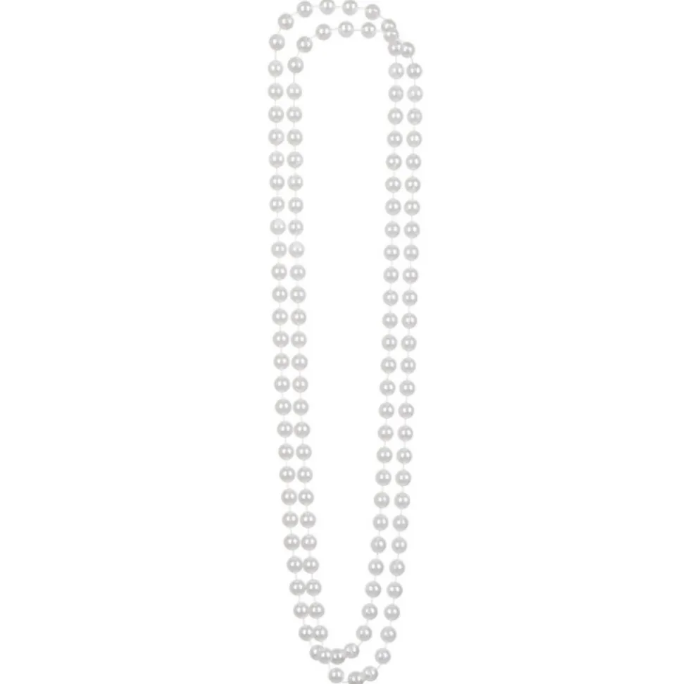 2 COLLIERS PERLES BLANC ADULTE