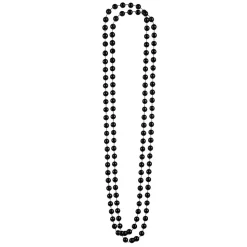 2 COLLIERS PERLES NOIR ADULTE