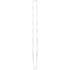 2 COLLIERS SAUTOIR PERLES BLANCHES FLAPPER FEMME