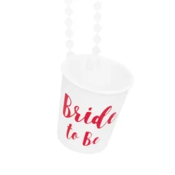 COLLIER VERRE À SHOT PP BRIDE TO BE BLANC FEMME