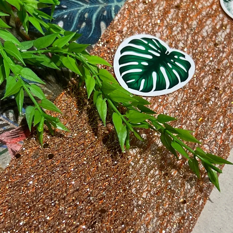 60 CONFETTIS ANNIVERSAIRE TROPICAL PARTY 4.5CM