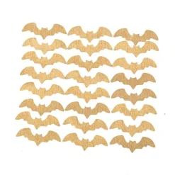 24 CONFETTIS BOIS CHAUVES-SOURIS 4X1.5CM OR