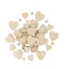 50 CONFETTIS BOIS C?'UR 1-3CM NATURE