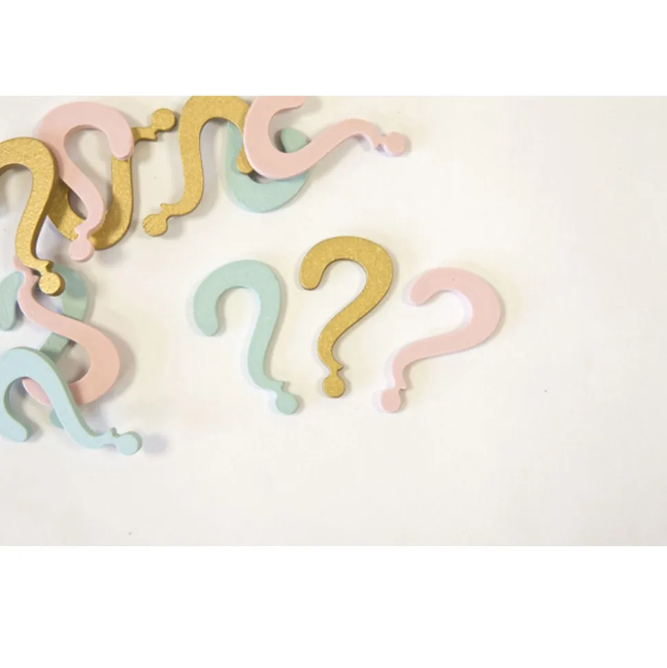 12 CONFETTIS BOIS GENDER REVEAL 4X2.3CM