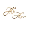 12 CONFETTIS BOIS LETTRES MR MME 5X2CM NATUREL