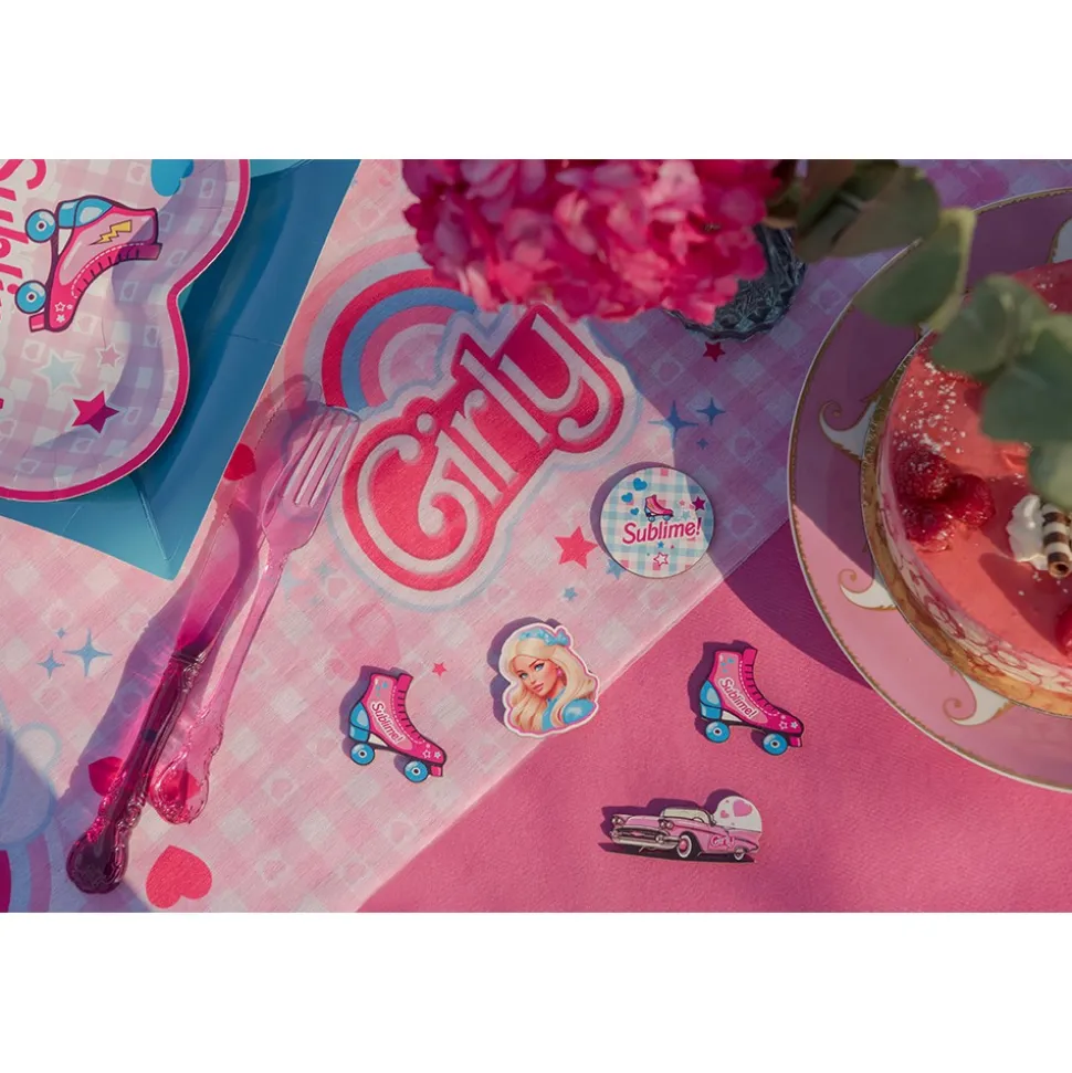 10 CONFETTIS BOIS POUPÉE GIRLY 5.5X4.5CM-6.5X3CM