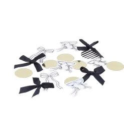 100 CONFETTIS CARTON 3.5-4CM N?'UDS SATIN NOIR