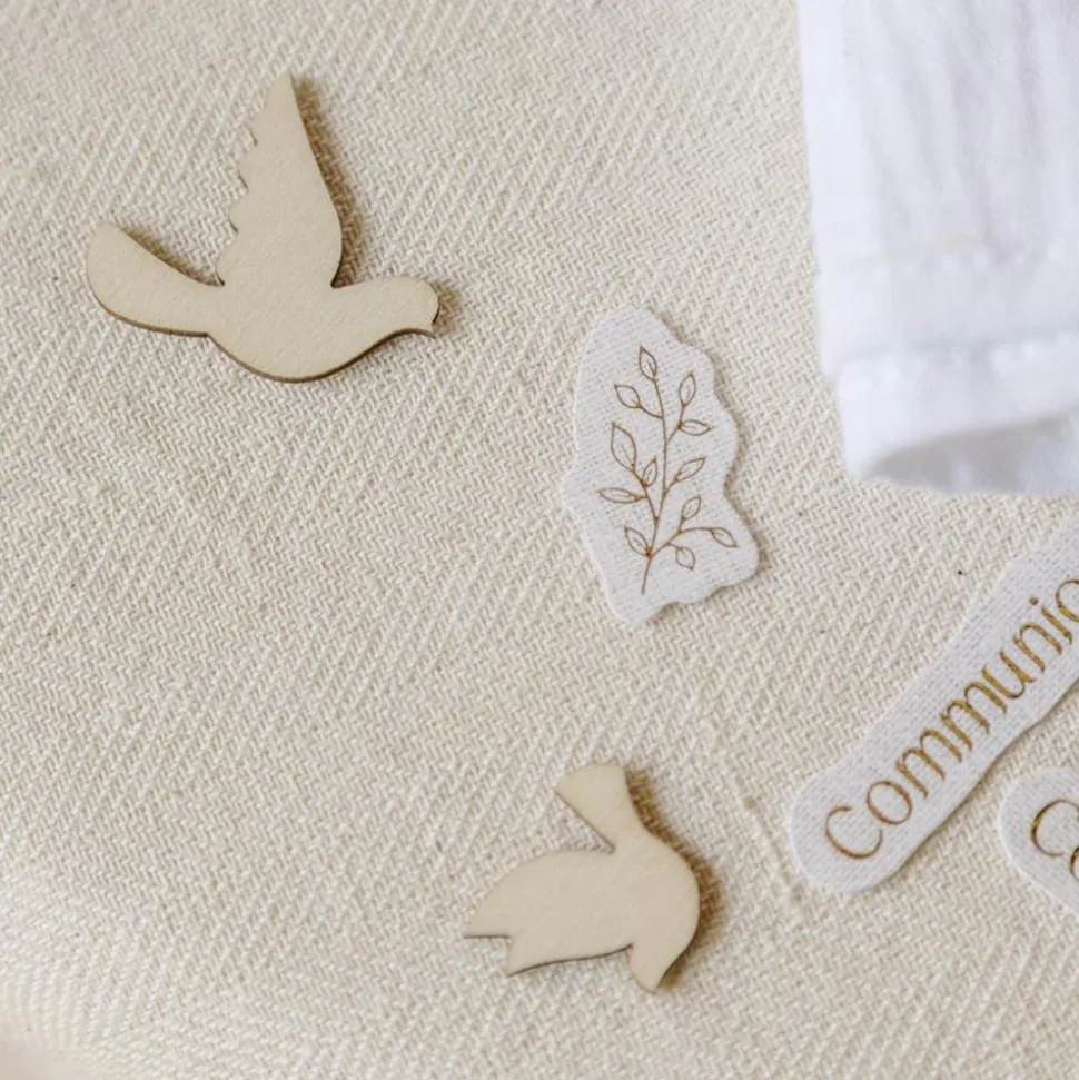 100 CONFETTIS CARTON COMMUNION 3.5-5CM LIN