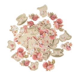100 CONFETTIS CARTON LIBERTY VINTAGE 2.2-3.5CM