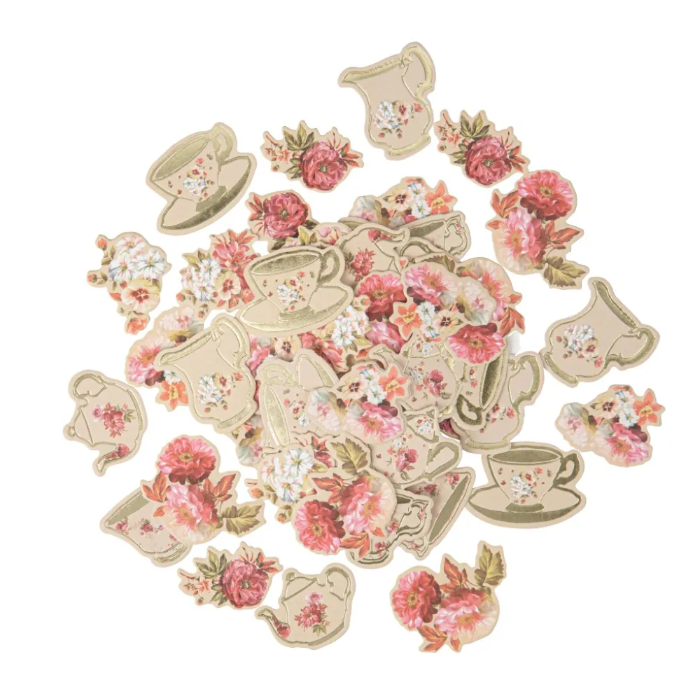 100 CONFETTIS CARTON LIBERTY VINTAGE 2.2-3.5CM