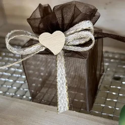 30 CONFETTIS COEUR BOIS NATUREL