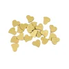 30 CONFETTIS COEUR BOIS OR MÉTAL