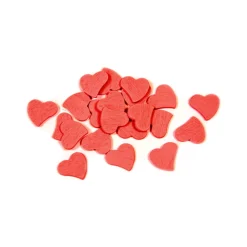30 CONFETTIS COEUR BOIS ROUGE