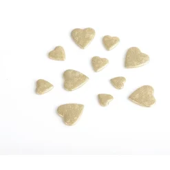 CONFETTIS COEURS 3D RÉSINE 50G OR