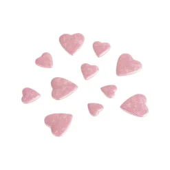 CONFETTIS COEURS 3D RÉSINE 50G ROSE PASTEL