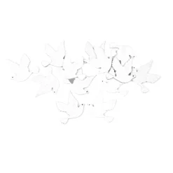18 CONFETTIS COLOMBE BOIS BLANC
