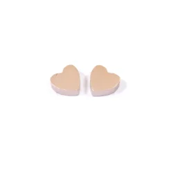 15 CONFETTIS CURS BOIS 2.5X2.5X1CM OR ROSE MÉTAL