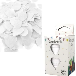 CONFETTIS DE SCÈNE COEUR 80G - BLANC