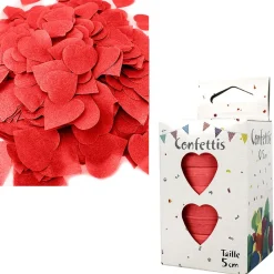 CONFETTIS DE SCÈNE COEUR 80G ROUGE