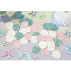 CONFETTIS DE TABLE ROND TISSU 5G 1.5CM BLEU