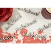 10 CONFETTIS DE TABLE VIVE LES MARIÉS 7 CM BLANC